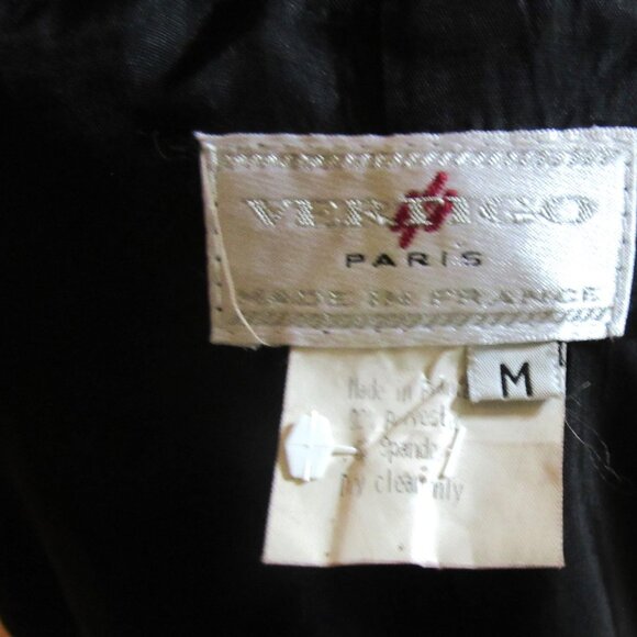 Vintage Vertigo Paris Black Blazer Jacket in Size Medium, Made in France - Picture 7 of 7